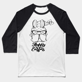 Cute bunny gnome ,happy Easter cartoon, Cartoon style. Baseball T-Shirt